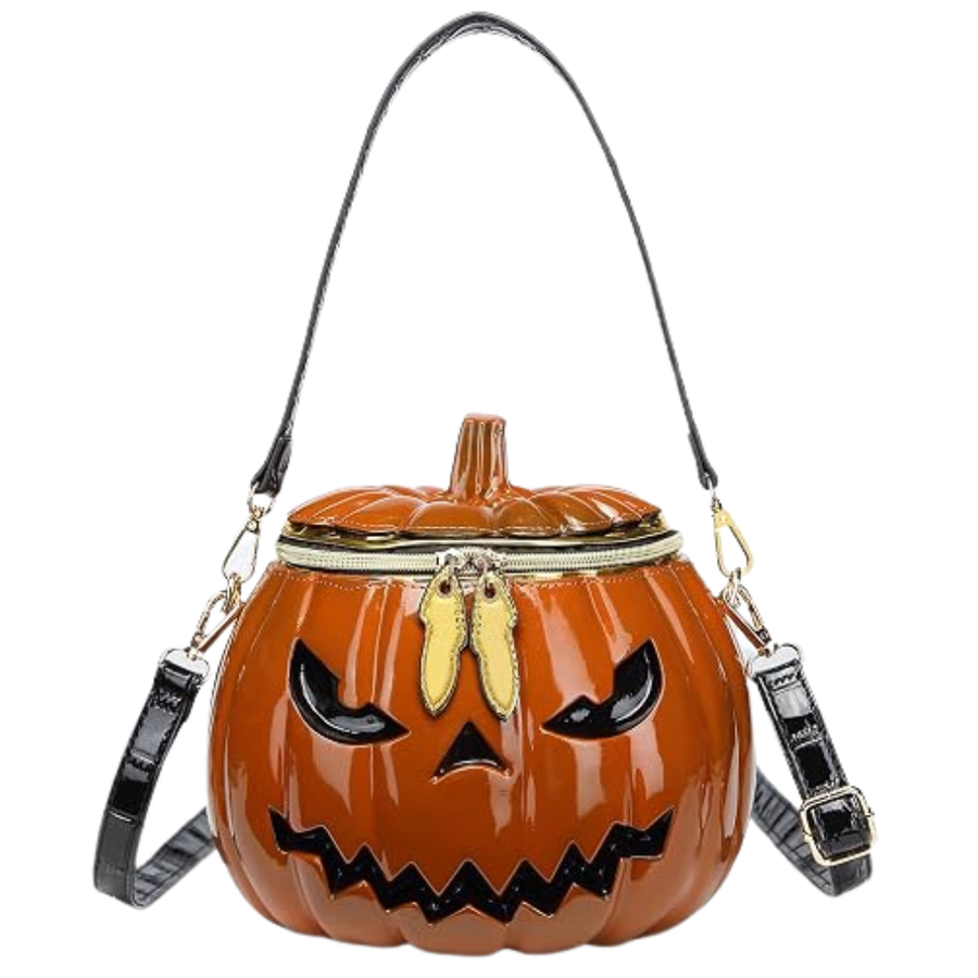 Halloween Pumpkin Purse for Women -Jack O Lantern Crossbody Shoulder Bag for Women & Girls