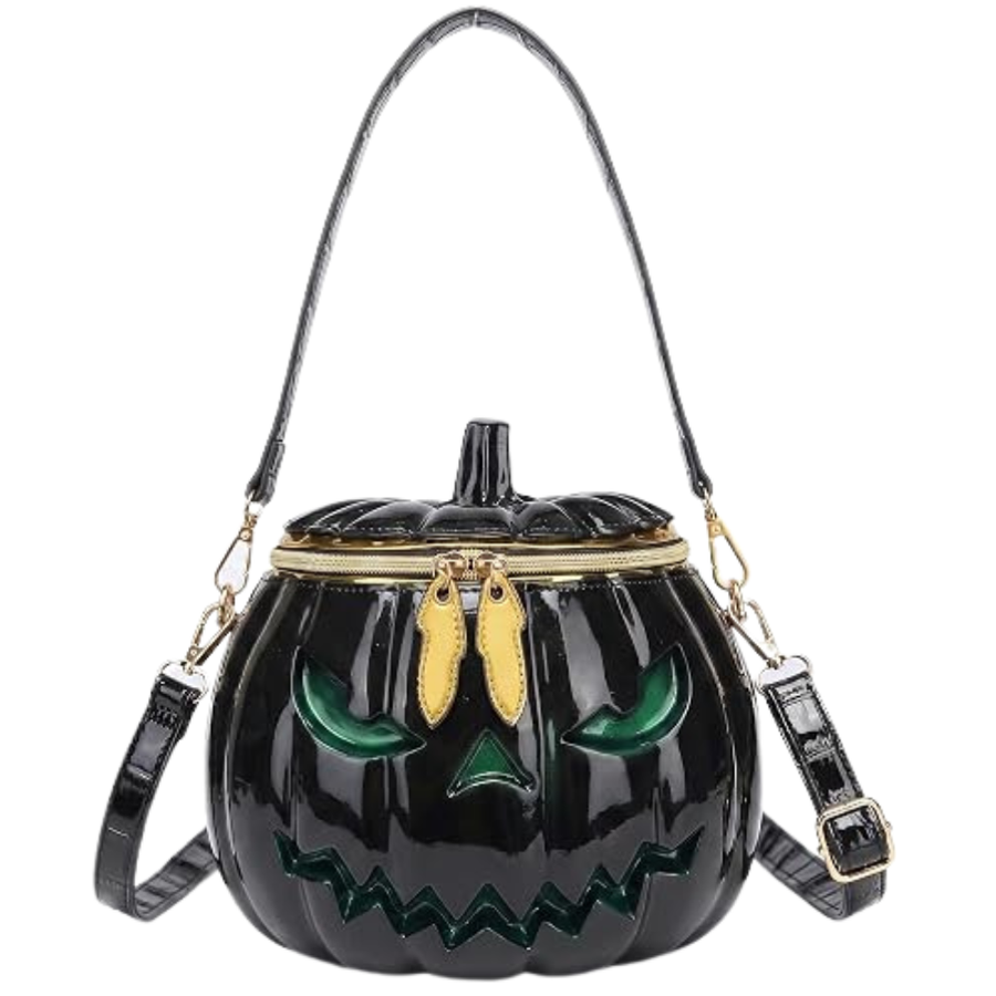 Halloween Pumpkin Purse for Women -Jack O Lantern Crossbody Shoulder Bag for Women & Girls