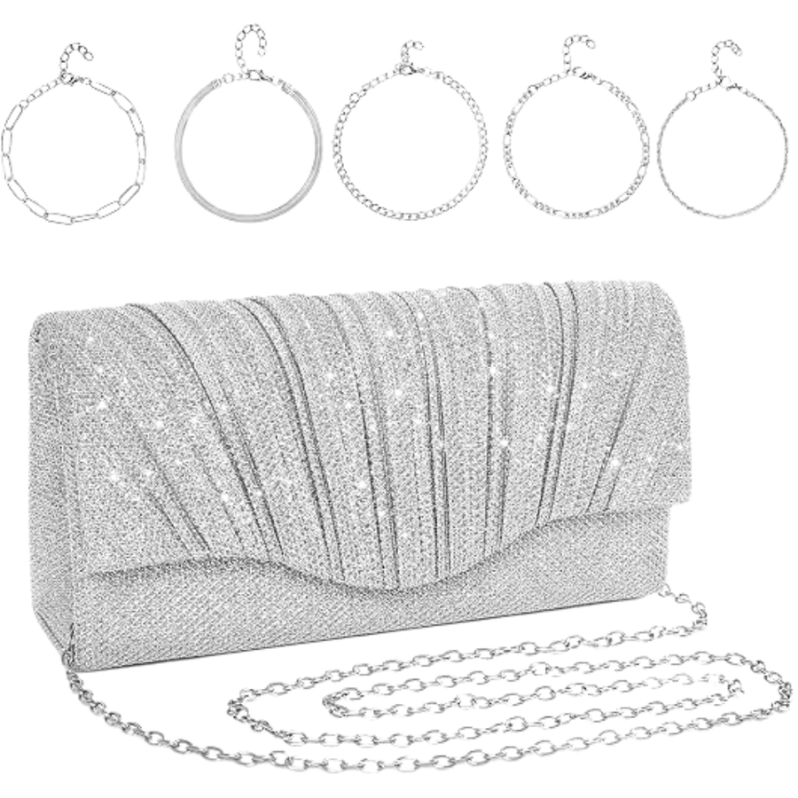 6-Piece Women’s Evening Clutch Bag Set – Elegant Party, Wedding & Formal Handbags