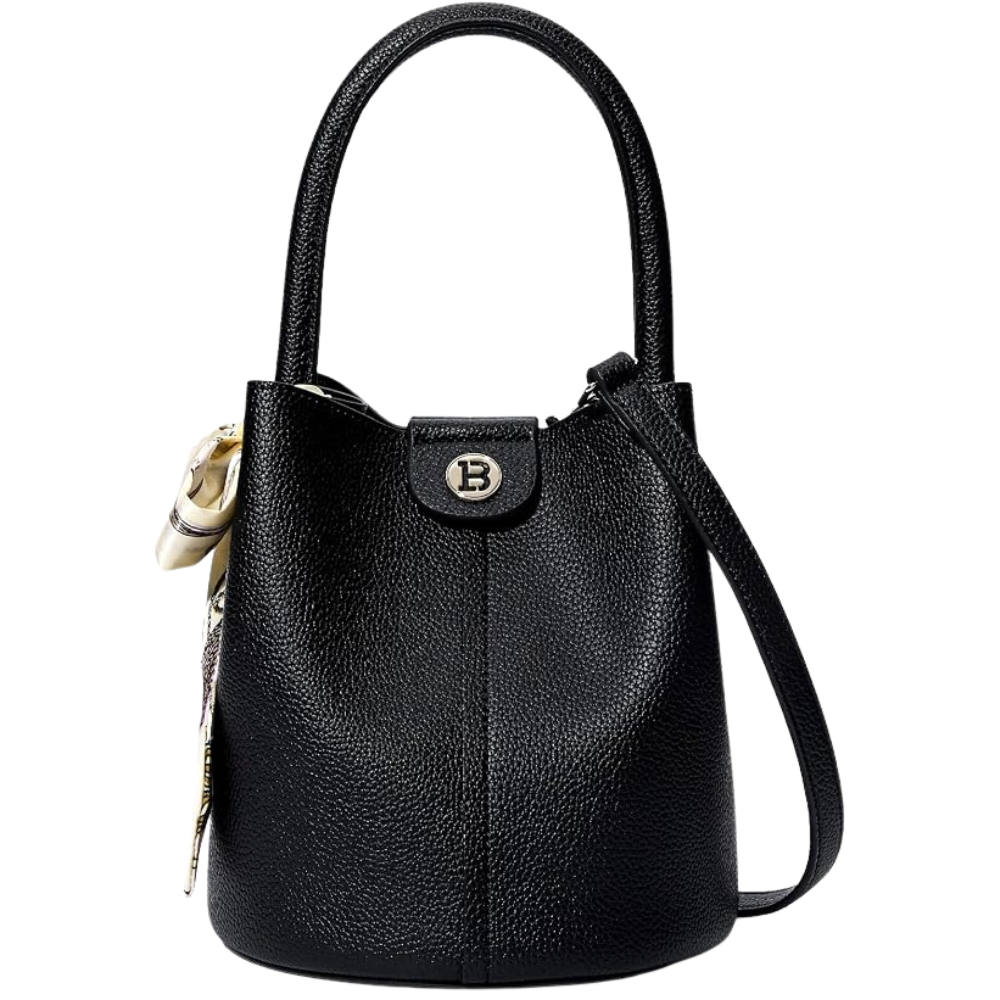 Women's Small Crossbody Bag – Vegan Leather Mini Bucket Handbag