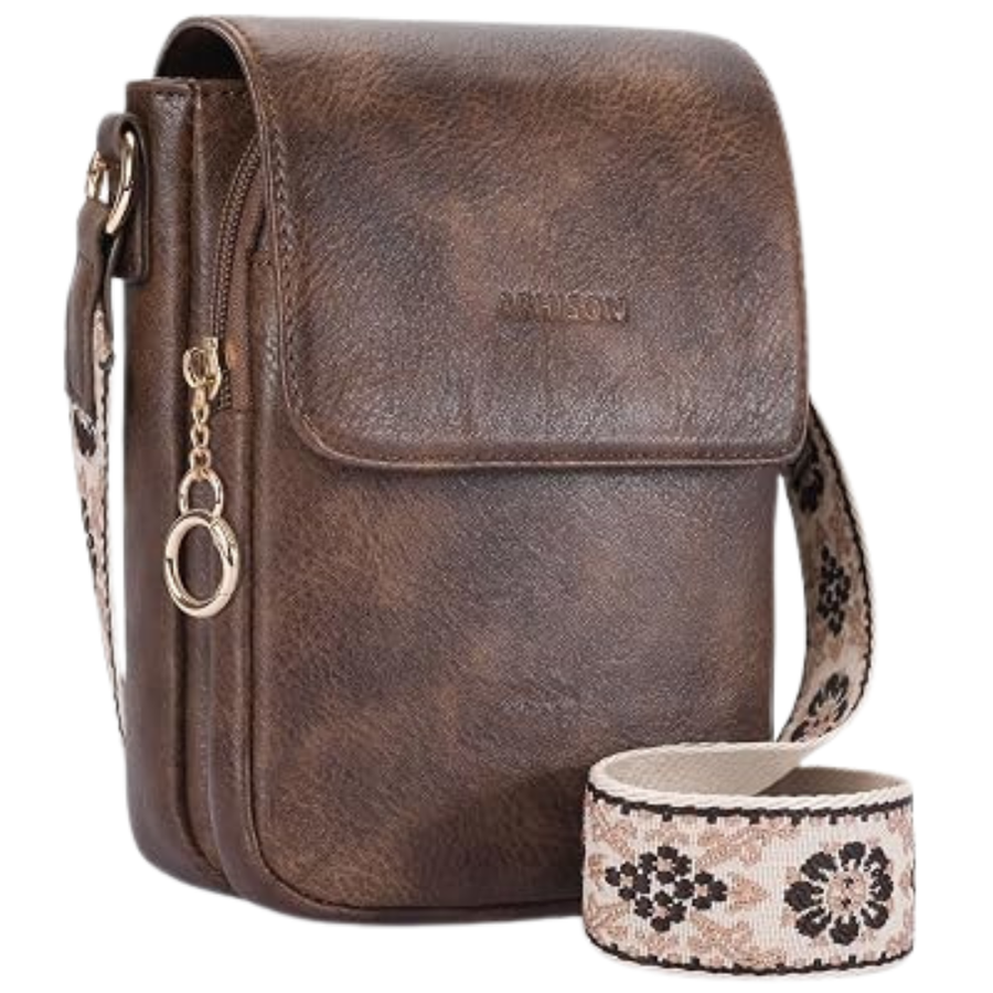 Vegan Leather Crossbody Bag for Women – Stylish Shoulder Handbag with Adjustable Strap