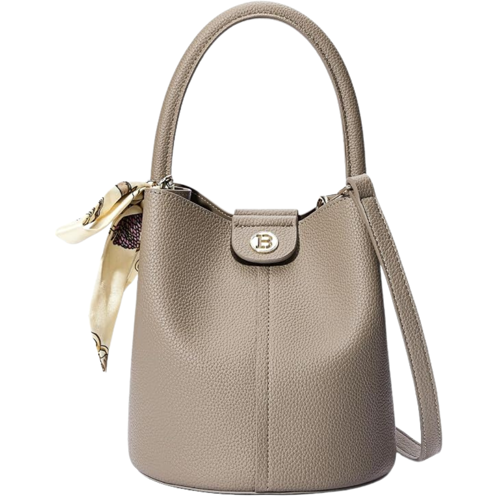 Women's Small Crossbody Bag – Vegan Leather Mini Bucket Handbag