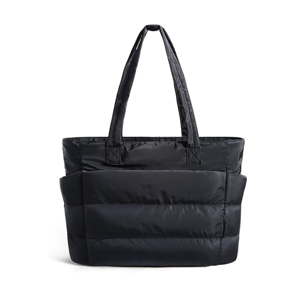 20L Lightweight Puffy Tote Bag for Women With 15.6 Inch Laptop Compartment Shoulder Bag for Work & Travel
