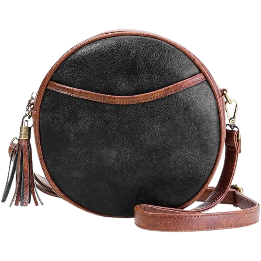 Black and brown small crossbody bag for women